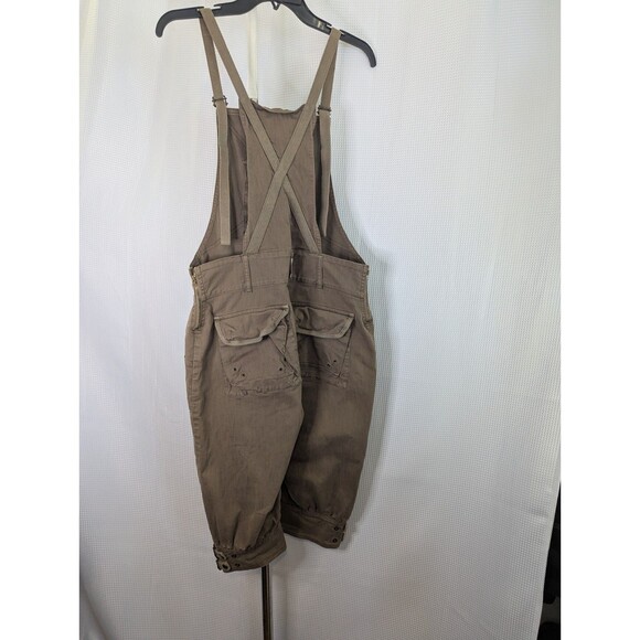 Guess Capri Overalls Y2K Brown Olive Khaki Size Medium Steampunk RARE (L04) - Picture 2 of 9